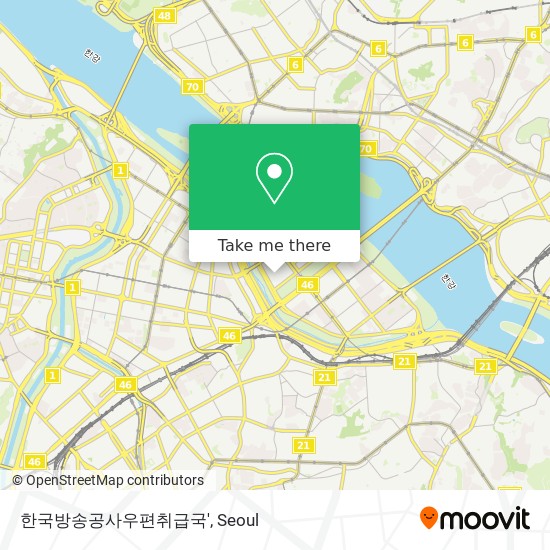 한국방송공사우편취급국' map