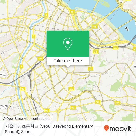 서울대영초등학교 (Seoul Daeyeong Elementary School) map