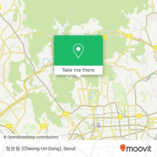 청운동 (Cheong-Un-Dong) map
