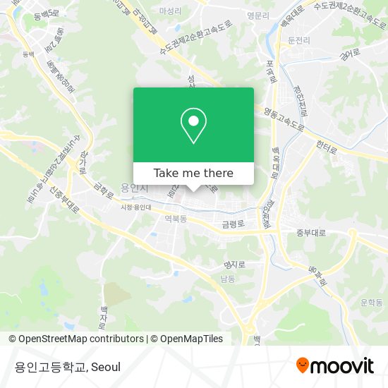 용인고등학교 map