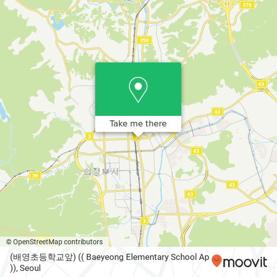 (배영초등학교앞) (( Baeyeong Elementary School Ap )) map
