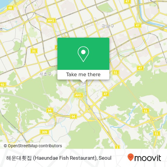 해운대횟집 (Haeundae Fish Restaurant) map