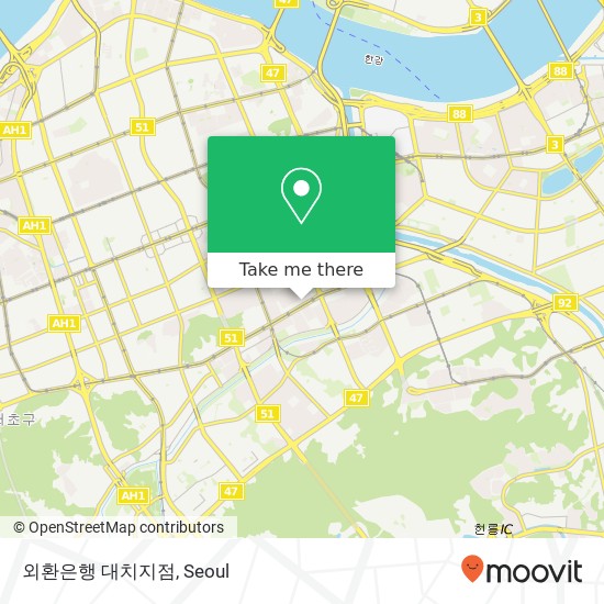 외환은행 대치지점 map