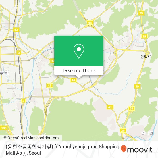 (용현주공종합상가앞) (( Yonghyeonjugong Shopping Mall Ap )) map