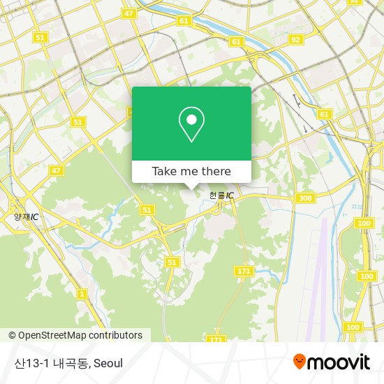 산13-1 내곡동 map