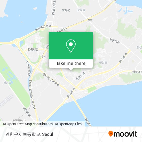 인천운서초등학교 map