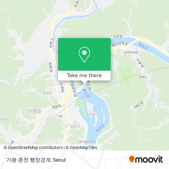 가평-춘천 행정경계 map