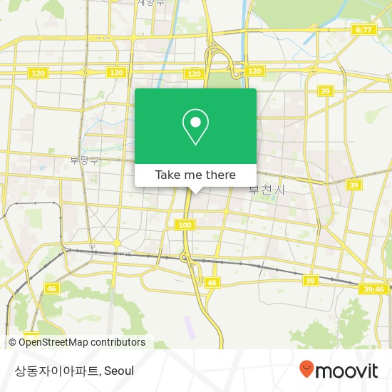 상동자이아파트 map