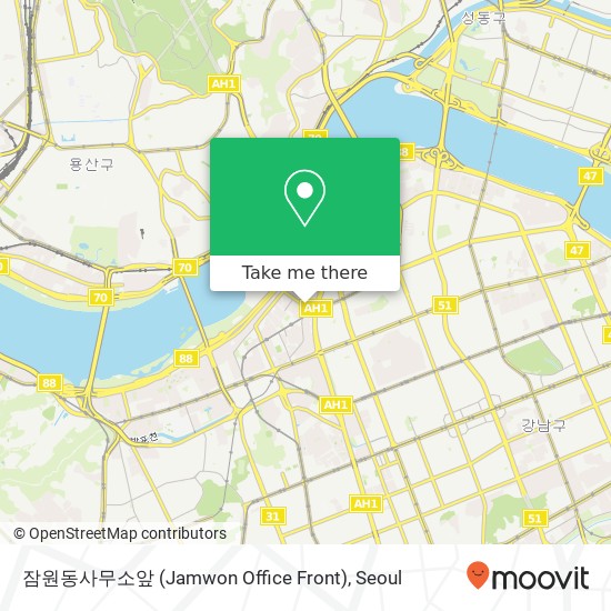 잠원동사무소앞 (Jamwon Office Front) map