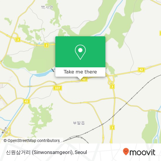 신원삼거리 (Sinwonsamgeori) map