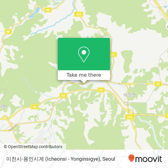 이천시-용인시계 (Icheonsi - Yonginsigye) map