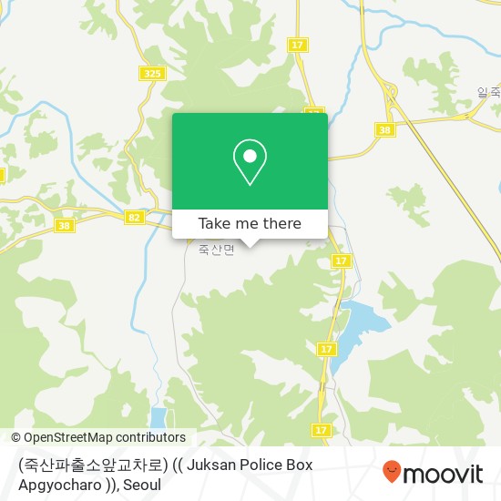 (죽산파출소앞교차로) (( Juksan Police Box Apgyocharo )) map