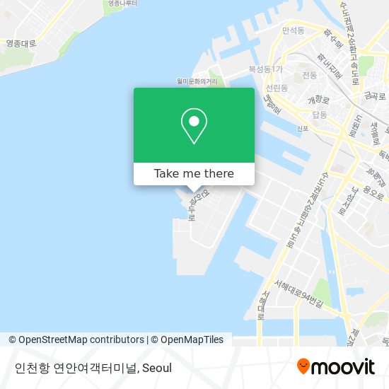 인천항 연안여객터미널 map