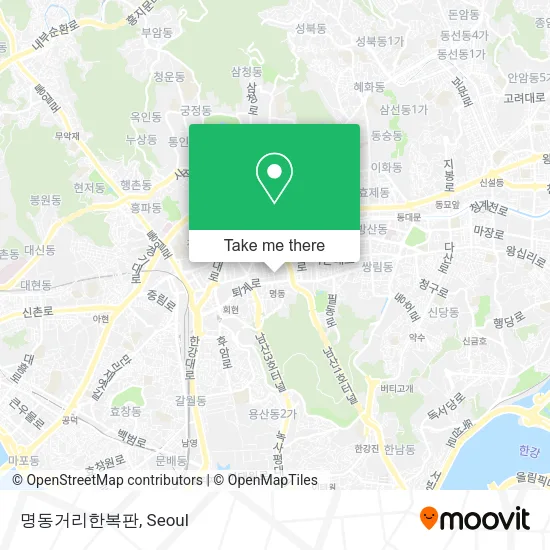 명동거리한복판 map