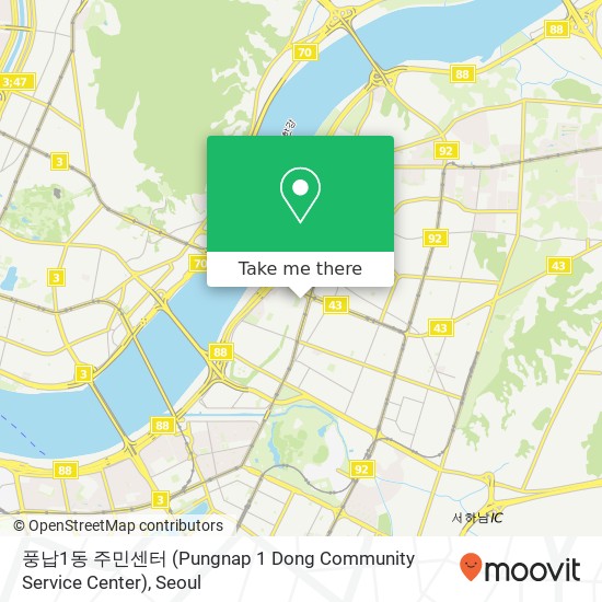 풍납1동 주민센터 (Pungnap 1 Dong Community Service Center) map