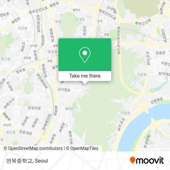 면목중학교 map
