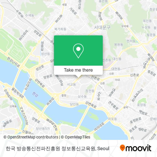 한국 방송통신전파진흥원 정보통신교육원 map