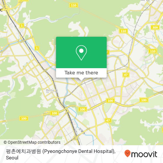 평촌예치과병원 (Pyeongchonye Dental Hospital) map