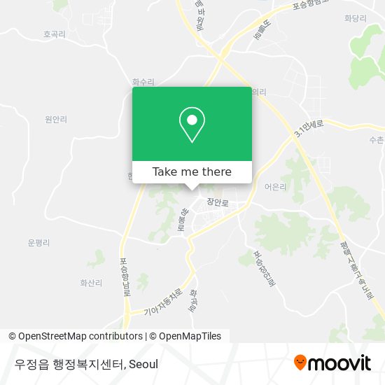 우정읍 행정복지센터 map