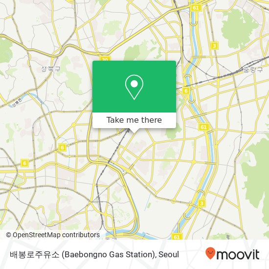 배봉로주유소 (Baebongno Gas Station) map