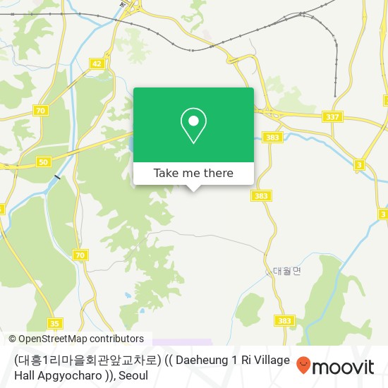 (대흥1리마을회관앞교차로) (( Daeheung 1 Ri Village Hall Apgyocharo )) map
