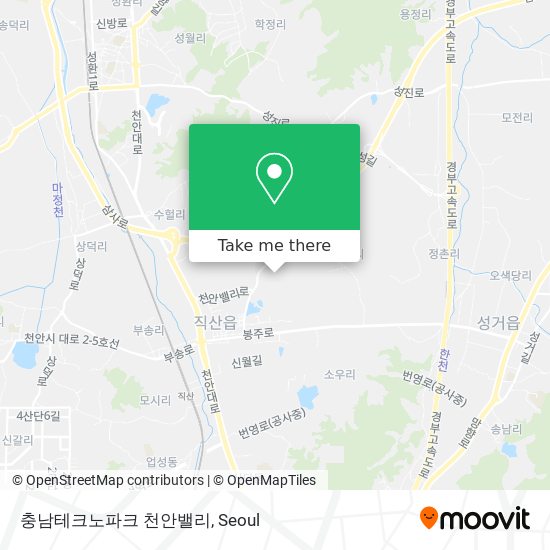 충남테크노파크 천안밸리 map