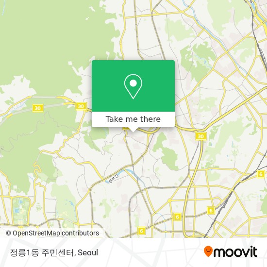 정릉1동 주민센터 map