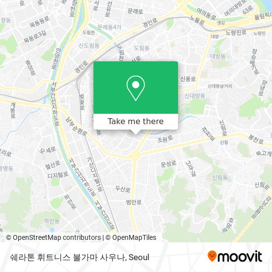 쉐라톤 휘트니스 불가마 사우나 map