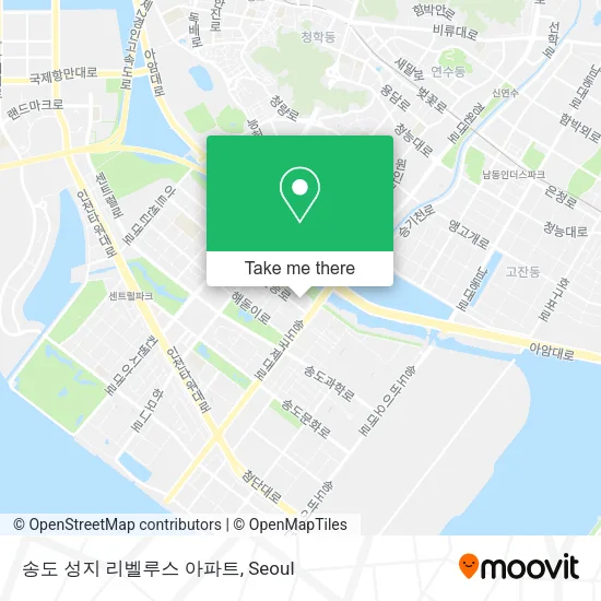 송도 성지 리벨루스 아파트 map