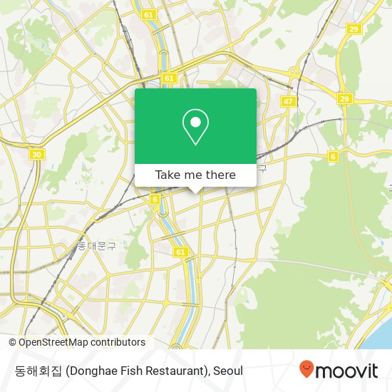 동해회집 (Donghae Fish Restaurant) map