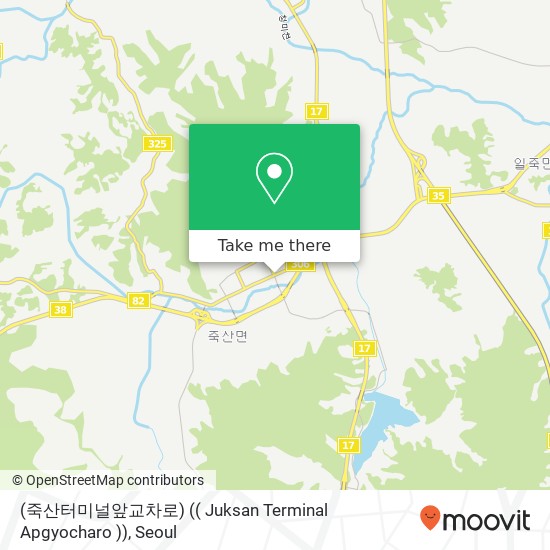 (죽산터미널앞교차로) (( Juksan Terminal Apgyocharo )) map