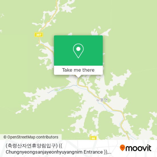 (축령산자연휴양림입구) (( Chungnyeongsanjayeonhyuyangnim Entrance )) map