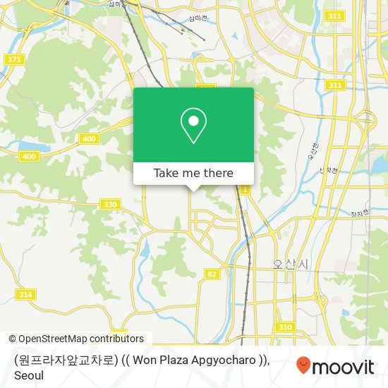 (원프라자앞교차로) (( Won Plaza Apgyocharo )) map