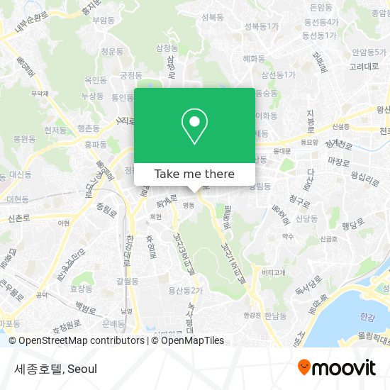 세종호텔 map