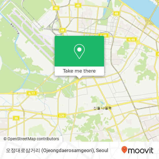 오정대로삼거리 (Ojeongdaerosamgeori) map
