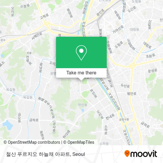 철산 푸르지오 하늘채 아파트 map