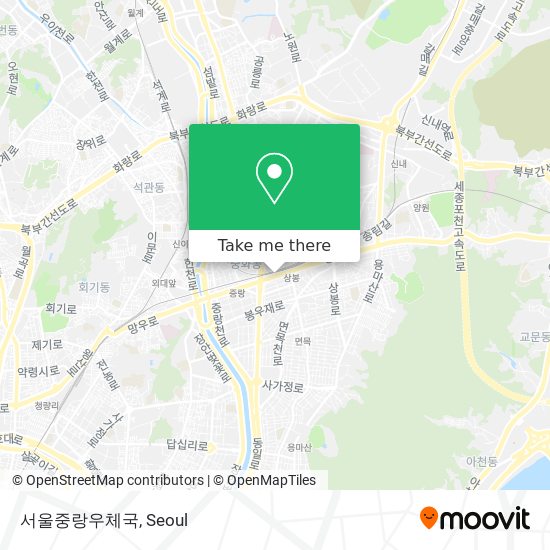 서울중랑우체국 map