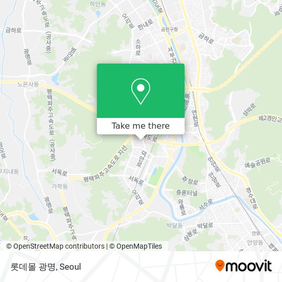 롯데몰 광명 map