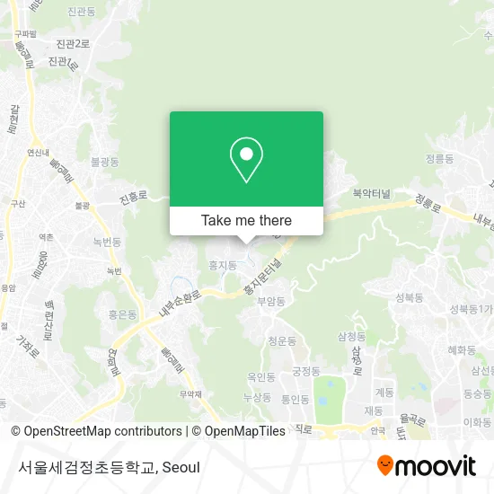 서울세검정초등학교 map