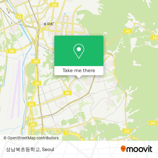 성남북초등학교 map