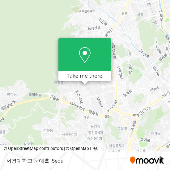 서경대학교 문예홀 map