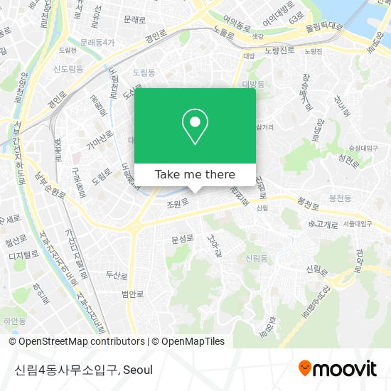 신림4동사무소입구 map