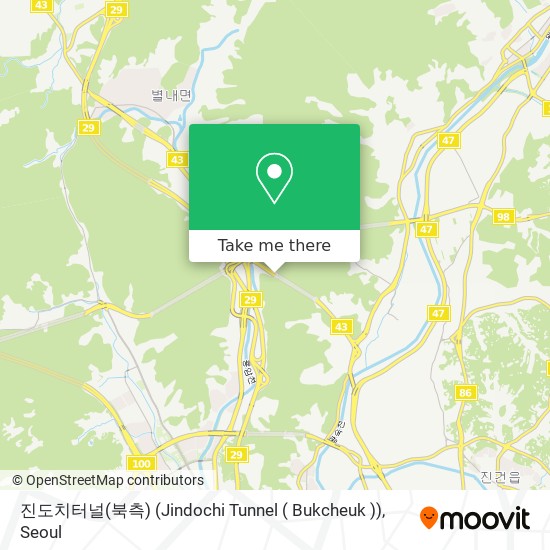 진도치터널(북측) (Jindochi Tunnel ( Bukcheuk )) map