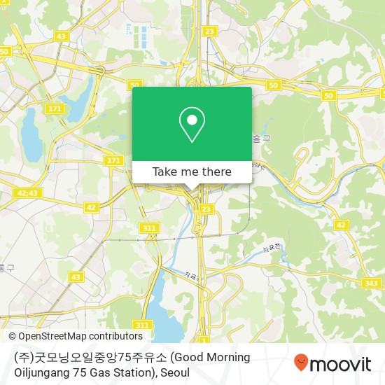 (주)굿모닝오일중앙75주유소 (Good Morning Oiljungang 75 Gas Station) map