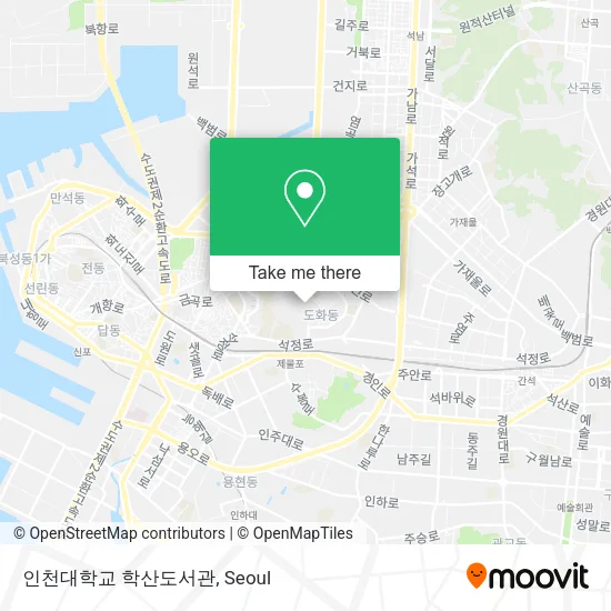 인천대학교 학산도서관 map