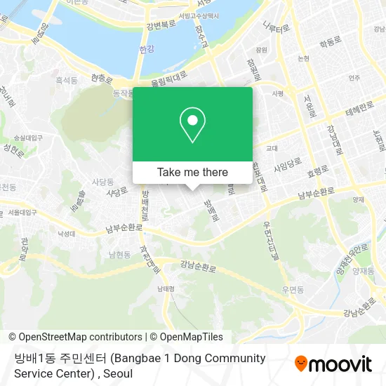 방배1동 주민센터 (Bangbae 1 Dong Community Service Center) map