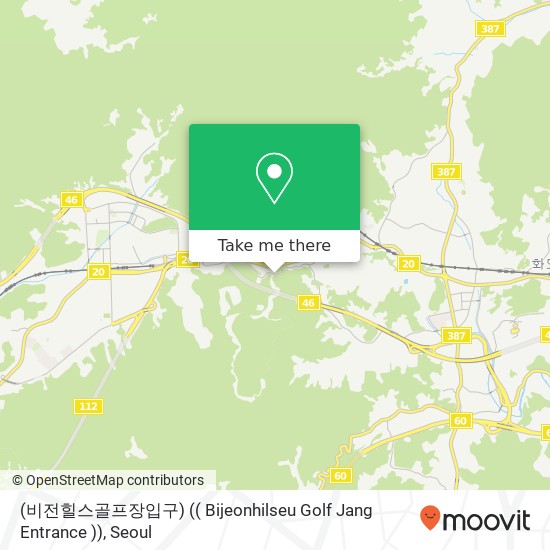 (비전힐스골프장입구) (( Bijeonhilseu Golf Jang Entrance )) map