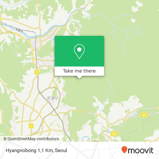 Hyangnobong 1,1 Km map