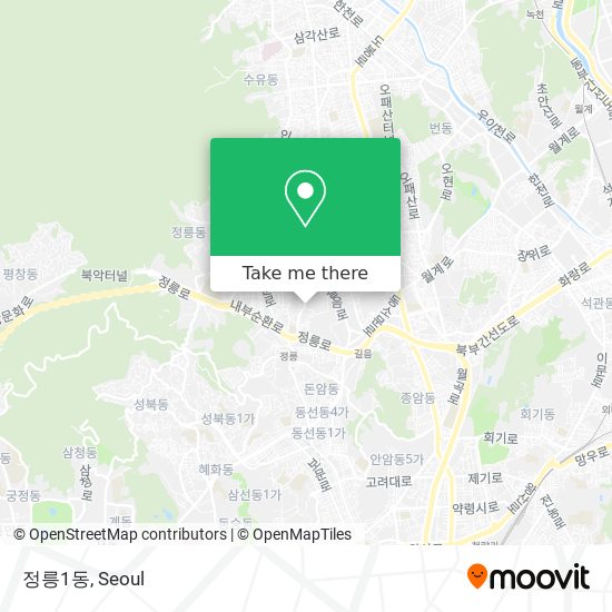 정릉1동 map