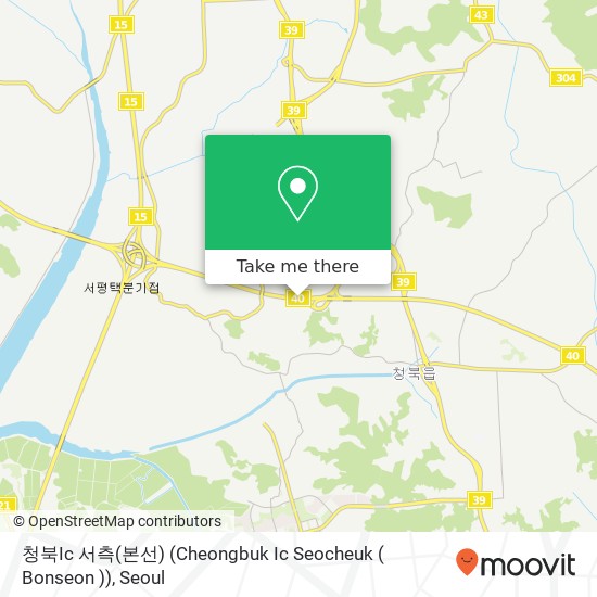 청북Ic 서측(본선) (Cheongbuk Ic Seocheuk ( Bonseon )) map